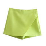 Toloer Summer New Women's High Waist Asymmetric Casual Pants Multi-Color Long-Term Large Number Of Spot-Outfit