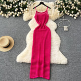 Grid Sling Dress Women's Summer New Folding Coat Wearing Long Body Dressing Vest Burqa