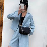 Ladies Nylon Underarm Crossbody Bag-Outfit