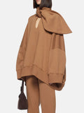 Toloer 2024 New Korean Version Of Women's Hoodie Fashion Casual Wind Loose Scarf Collar Niche Design Sense Top Women-Outfit
