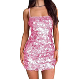 Women's Glide Sling Dress Party Party Prom Babes Show Back Short Bag Hip