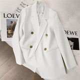 Toloer Spring And Autumn Outfit Fried Street Loose Leisure Versatile Autumn Suit Jacket Female Korean Black Suit Jacket-Outfit