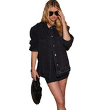 New Women's Water Wash Denim Jacket Women Casual Long-Sleeved Jacket