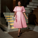 New Tihua Fabric Flower Dress African Grand A Dress