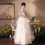 Evening Dress Dresses Women's Banquet Light Luxury Small Adult Hosts French Fishtail Temperament Long Evening