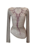 reversible slim fit long sleeve knitted top with