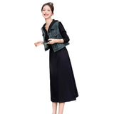 Toloer Vest With Black Hooded Dress Women's 2024 Summer New Casual Foreign Fashion Dress Two Sets-Outfit