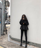 Toloer 2023 New Korean Women's Wear Loose Show Thin Students Casual Jacket Solid Color Long-Sleeved T-Shirt Hoodie Women