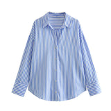 New Multi-Color Loose Casual Version Of The Provincial Silk Long-Sleeved Shirt