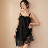 Spring Sling Pyjamas Dress Woman Summer Lace Sexy Ajart Lady Can Adjust Sling Large Size Pyjamas Home Clothes