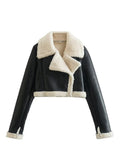 Winter New Y2K Women's Collar Fur All-In-One Double-Sided Short Jacket