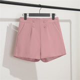 Toloer White Suit Shorts Female Black Summer Thin 2024 New Loose High-Waist A-Line Casual Wide-Leg Hot Pants-Outfit