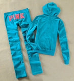 Toloer / Fall 2023 PINK Women's Brand Velvet Fabric Tracksuits Velour Suit Women Tracksuit Hoodies And Pants SIZE S - XL 102-1-Outfit