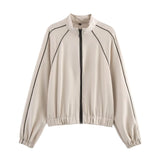 Homemade New Women's Clothing Colling-Colried Pilot Jacket Coat With Wide