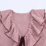 Homemade New Women's T-Shirt With Sleuish Small Plaid Trim