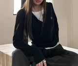 Vintage Patchwork Long Sleeve Tee-Outfit
