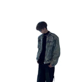 Denim Jacket Men's Senior Sense Handsome Hairstyle Stylist Men's High Street Collar Denim