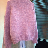 Toloer Girl Knitted Jersey Autumn Winter New Fashion Cut-Down Cute Sweater Top