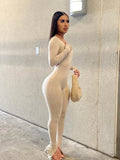 Summer Streetwear Backless Rompers Womens Jumpsuit 2023 White Black One Piece Outfits Green Sexy Bodycon Ladies Jumpsuit 425-1-Outfit