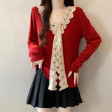 Toloer Purple Striped Soft-Clip Single-Dcupy Clasp-Clip Sweater Women's Cardigan Jacket 2025 New Autumn And Winter