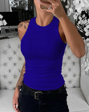 Toloer Women's Wish New Summer Solid Color Sleeveless Slim Jacket Small Vest