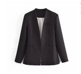 Women Blazers Set 2022 New Women's Office Suit Coat Vintage Long Sleeve Jacket Casual Female Tops And High Waist
