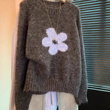 Toloer Girl Knitted Jersey Autumn Winter New Fashion Cut-Down Cute Sweater Top