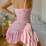 Style Sex Appeal Underwear Sexy Female Net Gauze Broken Flower Condole Belt Skirt Sleeping Skirt Pajamas Sex Appeal Suit-Outfit