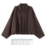 Spring Pilot Jacket Bat Sleeve Zipper Loose Tuffen Jacket Women's Casual