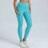 Toloer Tight Side Pocket V-Waist Yoga Pants No Embarrassment Line Peach Hip Fitness Hip Sweatpants-Outfit