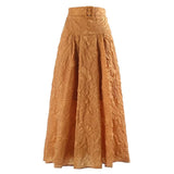 Casual Patchwork Midi Skirt For Women High Waist Sashes Plus Size Skirts Female Fashion New Clothing 2021