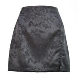 Satin Split Mini Skirt-Outfit
