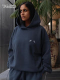 Sport Hoodies Women Cotton Casual Winter Autumn Hooded Sweatshirt 2023 Fashion Streetwear SweatshirtsTops Oversized-Outfit
