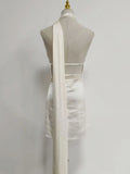 Temperament Famous Wind Evening Dress 2025 Summer New Fashion Collar Solid Ribbon Design Short Dress Dress