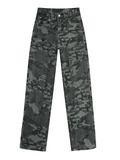 Green Camo Washed Cargo Jeans-Outfit