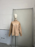 Wings Embroidered Shoulder Button Solid Color High Round Collar Sweater 2025 Autumn And Winter New Fashion Real Shoot