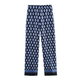 Homemade New Women's Dresses Geometric Pattern Printed Shirts Geometric Pattern Printed