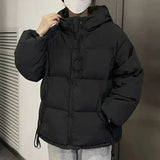 Winter Turtleneck Parkas for Women Korean Style Hooded Thick Warm Jacket Woman Solid Zipper Up Puffer Outwear