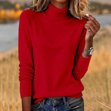 Sheintemu West Wind Long Sleeve Autumn Winter Turtleneck Sweater Women's