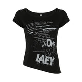 Design Sense Irregular Half Dress Girl Summer Long Babes Personality Street Solid Color Lace Skirt