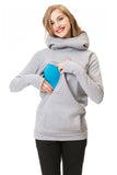 2025 New Lactation Wears Pregnant Women With Thick Hooded Long-Sleeved Half-Finger