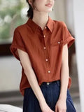 Toloer Commuting Short-Sleeved Shirt For Women In The Summer Of 2025 New Casual Relaxation Texture Shirt Design