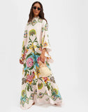 Women's New Summer Printing Seven-Sleeve Collar