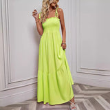 Shooting 2026 Spring And Summer Sexy Fine Strapping Holiday Beach Long Skirt Swing