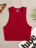 Toloer Hot Style Sports Yoga Top Nylon Fitness Running Moisture And Sweat-Breathing Seamless Knit Vest-Outfit