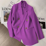 Toloer Spring And Autumn Outfit Fried Street Loose Leisure Versatile Autumn Suit Jacket Female Korean Black Suit Jacket-Outfit