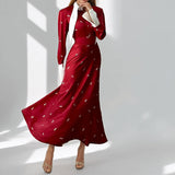 French Collar Long Sleeve New Women's Temperament Elegant Long