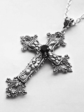 Rhinestone Chrome Hearts Necklace-Outfit