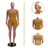 Toloer New Women's Wear Casual Sleeveless Knit Breathable Jumpsuit-Outfit