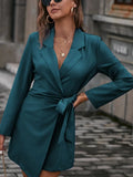 Autumn And Winter New Tice With Belt Top Loose Candy Color Long